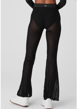 ALO YOGA Mesh High-Waist MESH Flicker Flare Pants SIZE XXS NWT